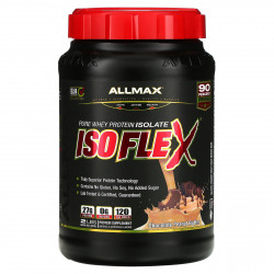 ALLMAX, Isoflex, чистый изолят сывороточного протеина, шоколад и арахисовая паста, 907 г (2 фунта)