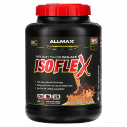 ALLMAX, Isoflex, 100% ультра-чистый изолят сывороточного протеина (фильтрация отрицательно заряженными ионами), шоколад и арахисовое масло, 5 фунтов (2,27 кг)