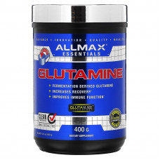 ALLMAX, 100% чистый микронизированный глутамин, без глютена, веганский продукт, с сертификатом кошерности, 400 г (14,1 фунтов)