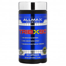ALLMAX, TribX90, ультраконцентрат, якорцы, 90% сапонинов фурастанолового типа, 750 мг, 90 капсул