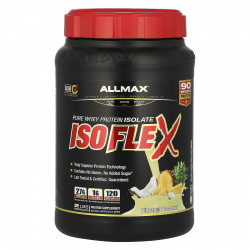 ALLMAX, Isoflex, чистый изолят сывороточного протеина, со вкусом ананаса и кокоса, 907 г (2 фунта)