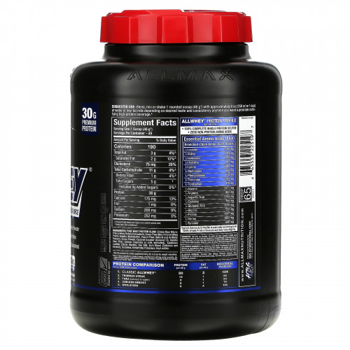 ALLMAX, Classic AllWhey, 100% сывороточный протеин, шоколад и арахисовое масло, 2,27 кг (5 фунтов)