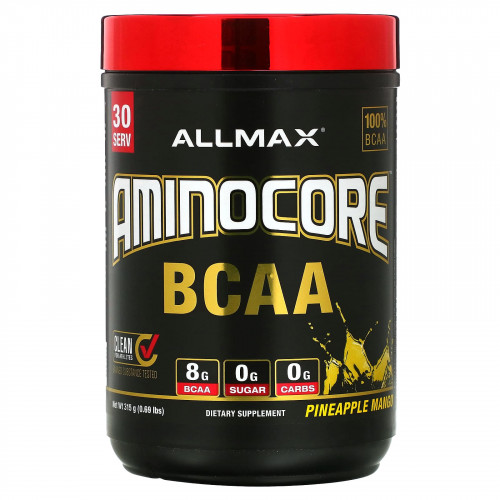 ALLMAX, AMINOCORE BCAA, Ананас и манго, 315 г (0,69 фунта)