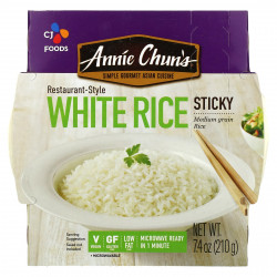 Annie Chun's, Клейкий белый рис по-ресторанному, 210 г (7,4 унции)