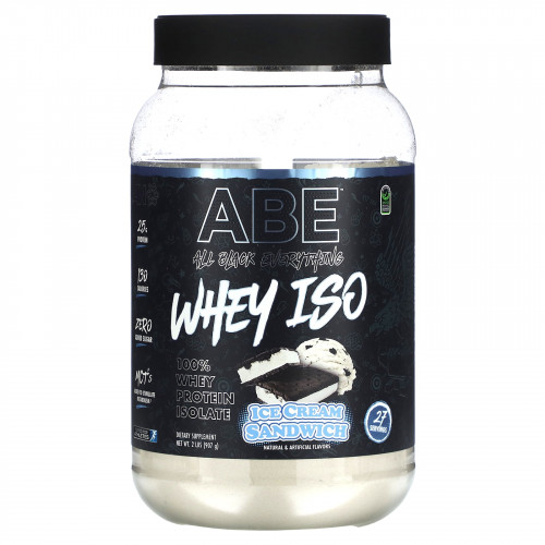 ABE, Whey ISO, сывороточный протеин, мороженое для сэндвичей, 907 г (2 фунта)