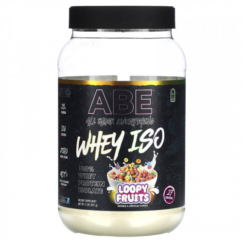 ABE, Whey ISO, сывороточный протеин, петлевые фрукты, 907 г (2 фунта)
