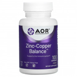 Advanced Orthomolecular Research AOR, Zinc-Copper Balance, 100 вегетарианских капсул