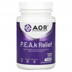 Advanced Orthomolecular Research AOR, PEAk Relief, 120 капсул