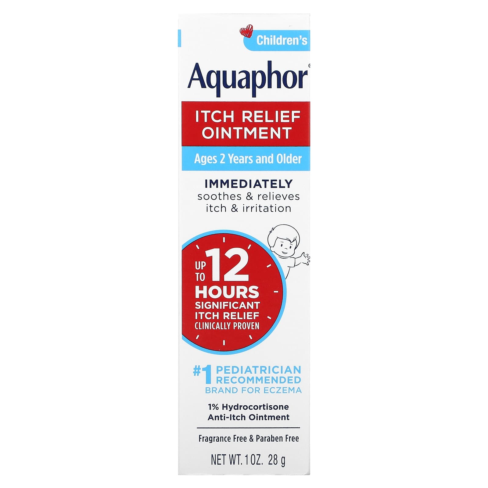 Aquaphor, Детская мазь от зуда, для детей от 2 лет, 28 г (1 унция)