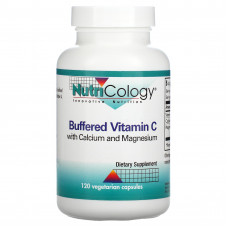 Nutricology, буферизированный витамин С с кальцием и магнием, 120 вегетарианских капсул