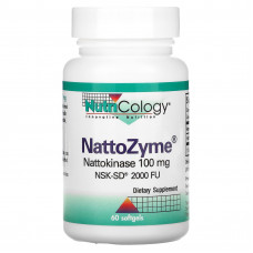Nutricology, NattoZyme, 100 мг, 60 мягких таблеток