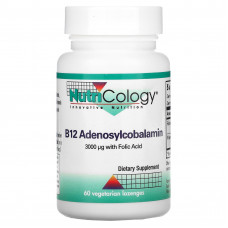 Nutricology, аденозилкобаламин В12, 60 вегетарианских пастилок
