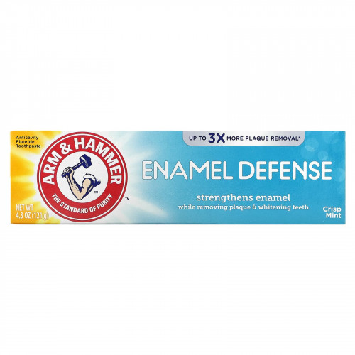 Arm & Hammer, Enamel Defense, зубная паста с фтором, свежая мята, 121 г (4,3 унции)