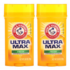 Arm & Hammer, UltraMax, твердый дезодорант-антиперспирант, свежий, 2 упаковки по 73 г (2,6 унции)