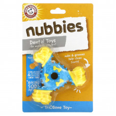 Arm & Hammer, Nubbies, стоматологические игрушки для людей, которые умеренно жевают, TriOBone, арахисовая паста, 1 игрушка