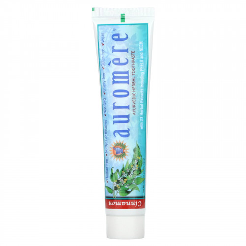 Auromere, Аюрведическая зубная паста на травах, пряная корица, 101 г (3,57 унции)