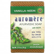 Auromere, Аюрведическое мыло с нимом, ваниль и ним, 78 г (2,75 унции)