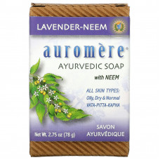 Auromere, аюрведическое мыло с нимом, лаванда и ним, 78 г (2,75 унции)