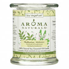 Aroma Naturals, Soy VegePure, полностью натуральная соевая свеча, для медитаций с эфирными маслами, пачули и ладан, 260 г (8,8 унции)