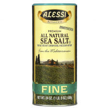 Alessi, Натуральная морская соль премиального качества, мелкая, 680 г (24 унции)