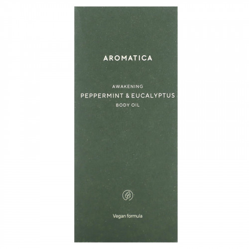 Aromatica, Awakening, масло для тела, перечная мята и эвкалипт, 100 мл (3,3 жидк. Унции)