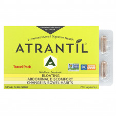 Atrantil, средство для снятия вздутия живота и здоровья пищеварительной системы, дорожная упаковка, 20 капсул