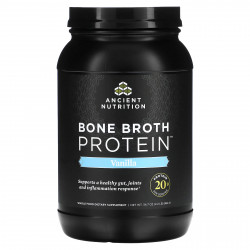 Ancient Nutrition, Bone Broth Protein, со вкусом ванили, 984 г (2,2 унции)
