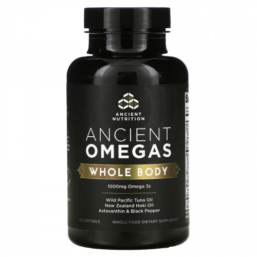 Ancient Nutrition, Ancient Omegas, для всего тела, 1000 мг, 90 мягких таблеток