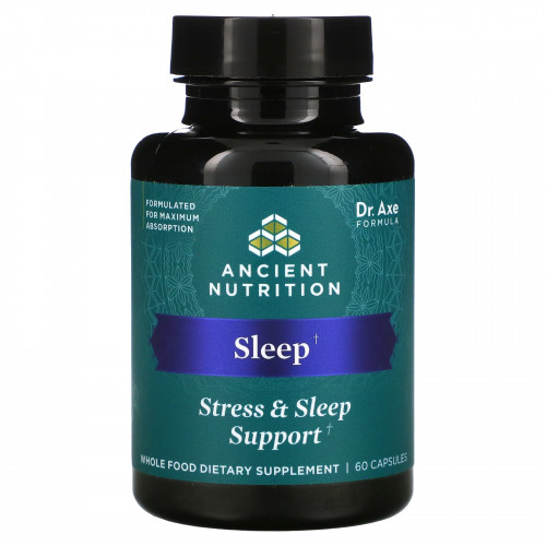 Ancient Nutrition, Поддержка сна, стресса и сна, 60 капсул