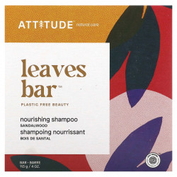 ATTITUDE, Leaves Bar, питательный шампунь, сандаловое дерево, 113 г (4 унции)