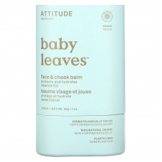 ATTITUDE, Baby Leaves, бальзам для лица и щек, без запаха, 1 унция (30 г)