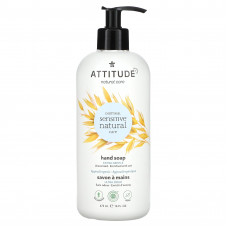 ATTITUDE, Oatmeal Sensitive Natural Care, мыло для рук, без запаха, 473 мл (16 жидк. Унций)