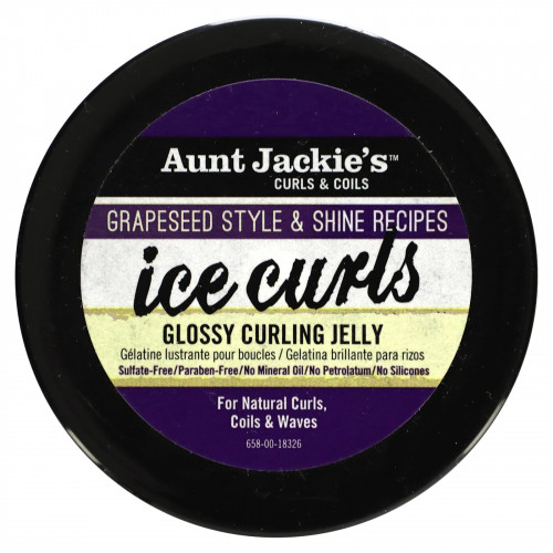 Aunt Jackie's Curls & Coils, Ice Curls, глянцевое желе для завивки волос, 426 г (15 унций)