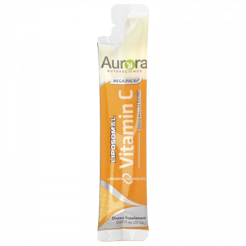 Aurora Nutrascience, Mega-Pack+, липосомальный витамин C, 3000 мг, 32 пакетика по 20 мл (0,68 жидк. унции)