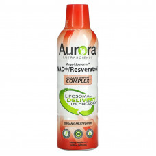 Aurora Nutrascience, Мега-липосомальный НАД + / ресвератрол, органические фрукты, 480 мл (16 жидк. Унций)