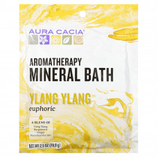 Aura Cacia, Ароматерапевтическая минеральная ванна, Euphoric Ylang Ylang, 70.9 г