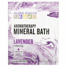 Aura Cacia, Aromatherapy Mineral Bath, расслабляющая лаванда, 70,9 г (2,5 унций)