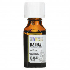 Aura Cacia, чистое эфирное масло, чайное дерево, 15 мл (5 жидк. унций)