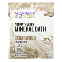 Aura Cacia, ароматерапевтическое средство для ванны с микроэлементами, медитативный кедр, 70,9 г (2,5 унции)