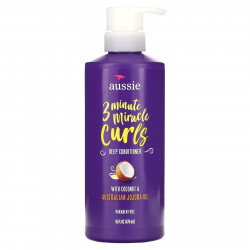 Aussie, 3 Minute Miracle Curls, кондиционер для глубокого нанесения, с кокосом и маслом австралийского жожоба, 475 мл (16 жидк. Унций)