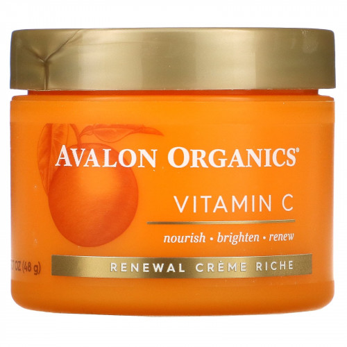 Avalon Organics, Витамин C, восстанавливающий крем Riche, 48 г (1,7 унции)