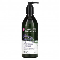 Avalon Organics, Глицериновое мыло для рук, питательная лаванда, 355 мл (12 жидких унций)