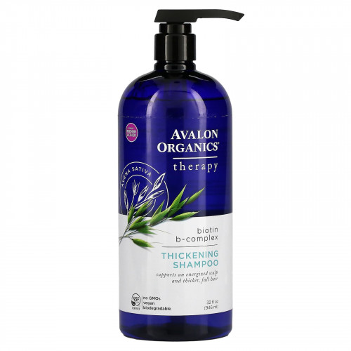 Avalon Organics, Шампунь для густоты волос, комплекс с биотином группы B, 946 мл (32 жидк. Унции)