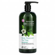 Avalon Organics, Шампунь,терапия для кожи головы, чайное дерево, 32 жидких унций (946 мл)