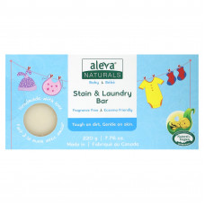 Aleva Naturals, детское кусковое мыло для стирки пятен, без отдушек, 220 г (7,76 унции)