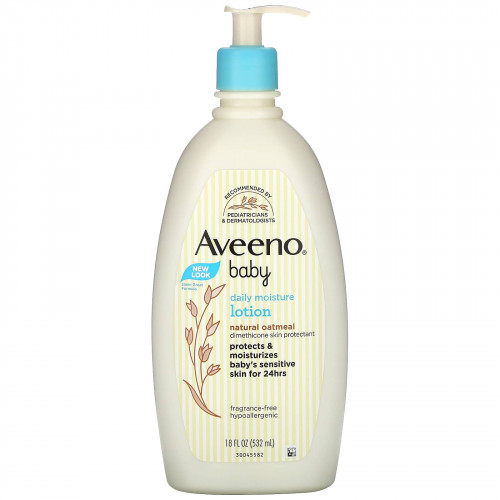 Aveeno, Baby, увлажняющий лосьон для ежедневного применения, без отдушки, 532 мл (18 жидк. унций)