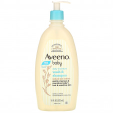 Aveeno, детское увлажняющее средство для мытья тела и шампунь, с легким запахом, 532 мл (18 жидк. унций)