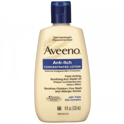 Aveeno, Active Naturals, противозудный концентрированный лосьон, 118 мл (4 жидк. унции)