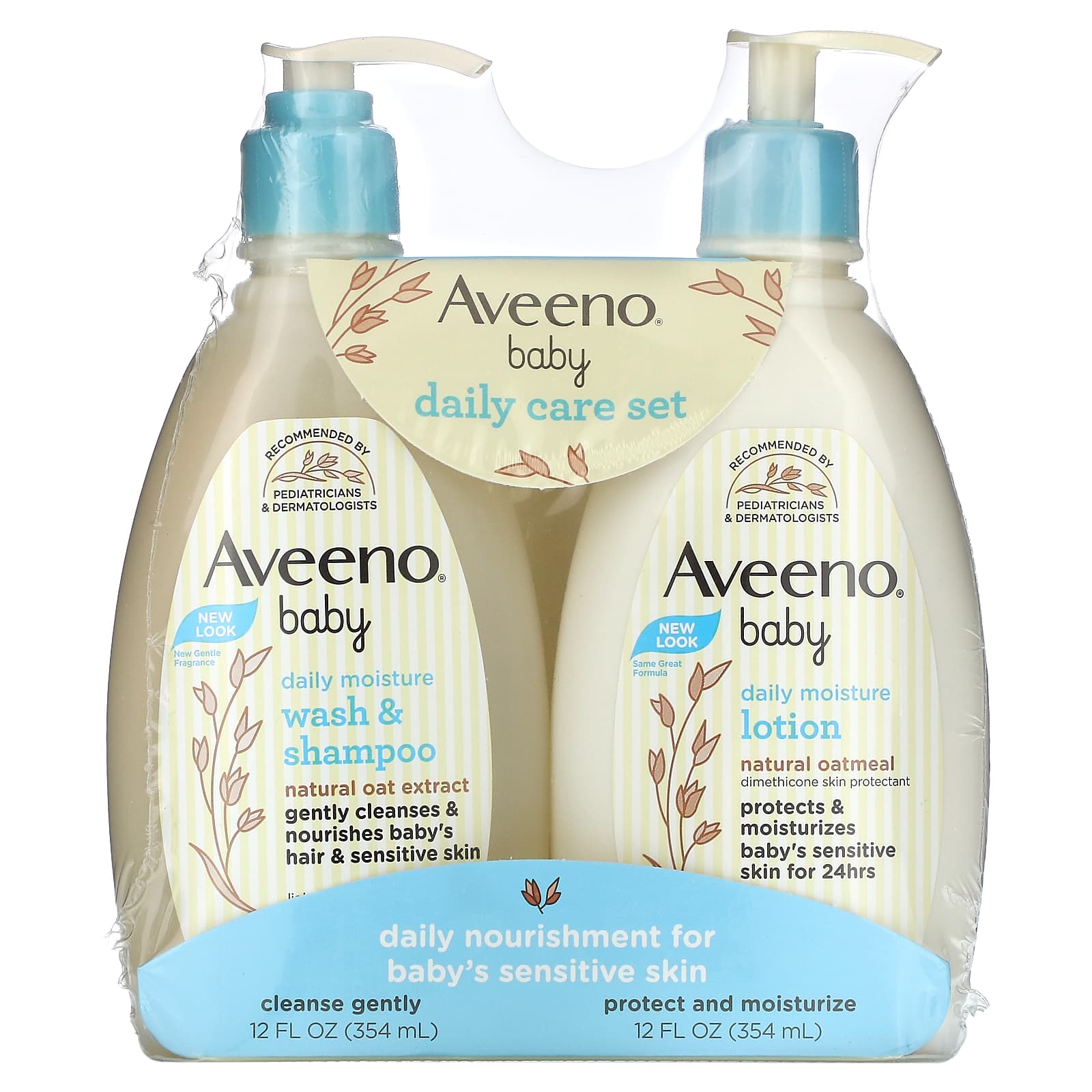 Aveeno, Набор для ежедневного ухода для малышей, набор из 2 предметов