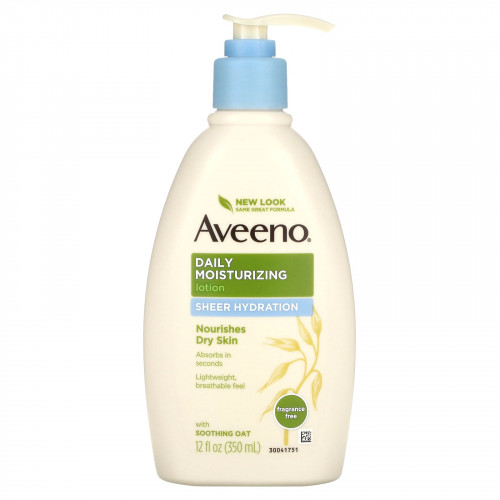 Aveeno, Active Naturals, ежедневный увлажняющий лосьон для тела, без отдушки, 12 жидк. унц. (350 мл)